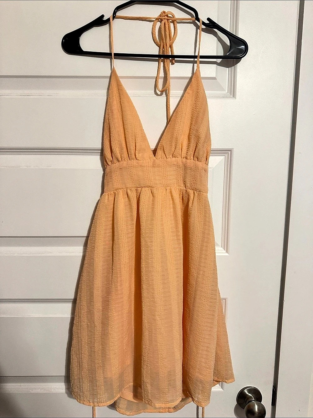 Forever 21 Mini Halter Dress in Orange Size Small Like New